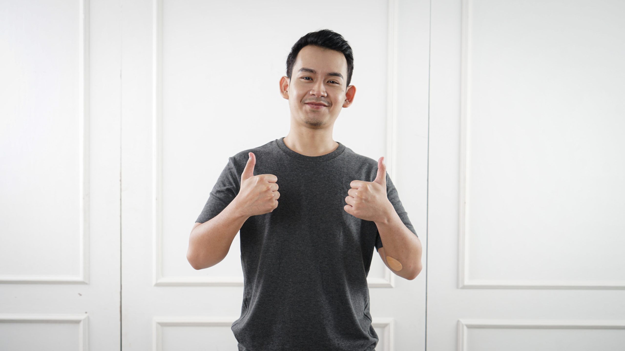 man giving two thumbs up
